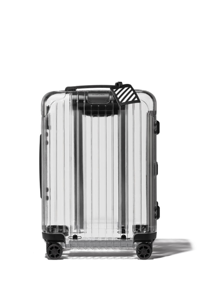 オフ-ホワイト x リモワが透明のコラボスーツケースを発表 