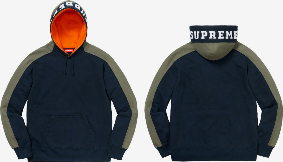 Supreme paneled hooded sweatshirtパーカー