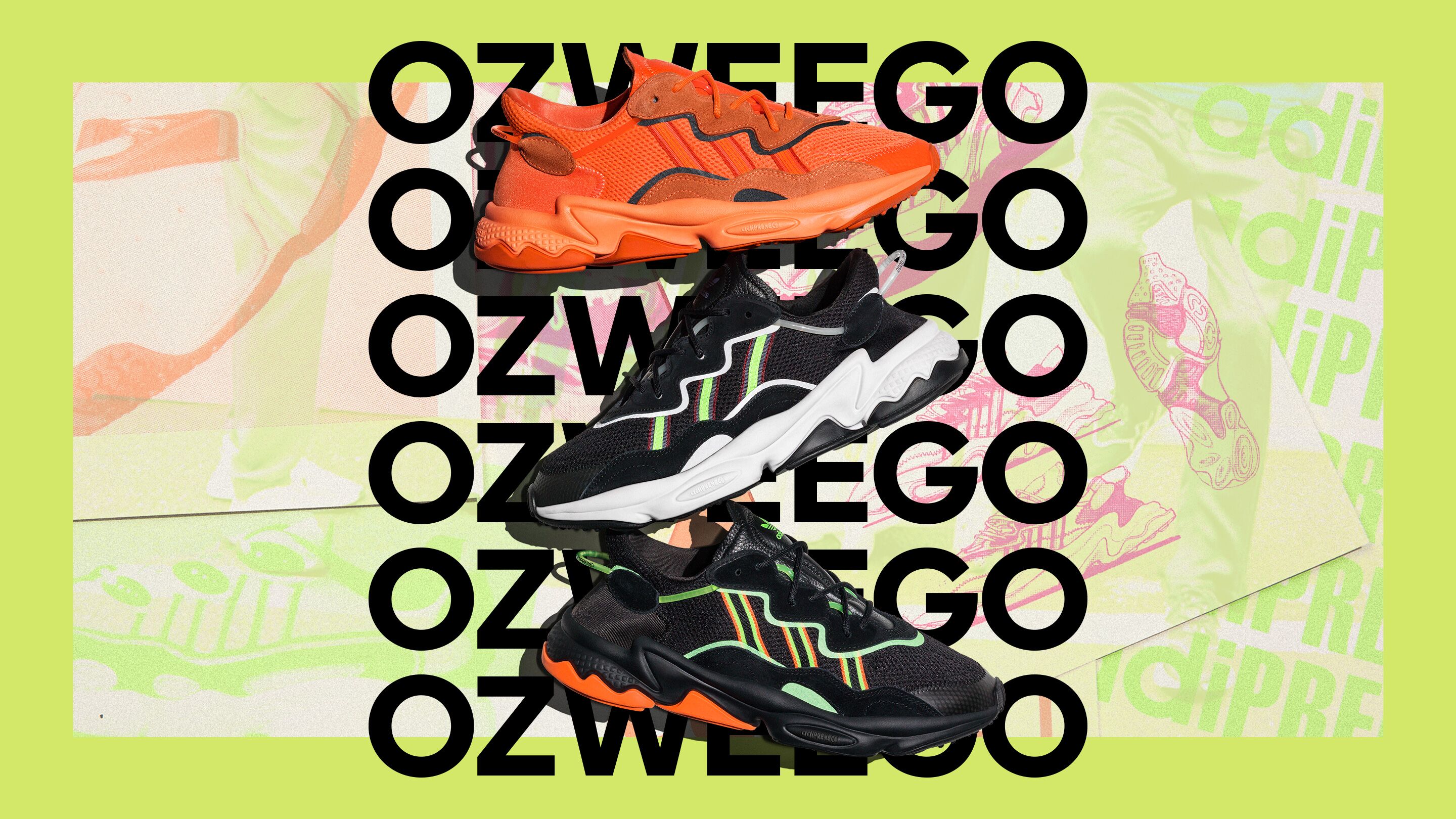 adidas Originals「OZWEEGO」<br>ネオンカラーなど新色10色