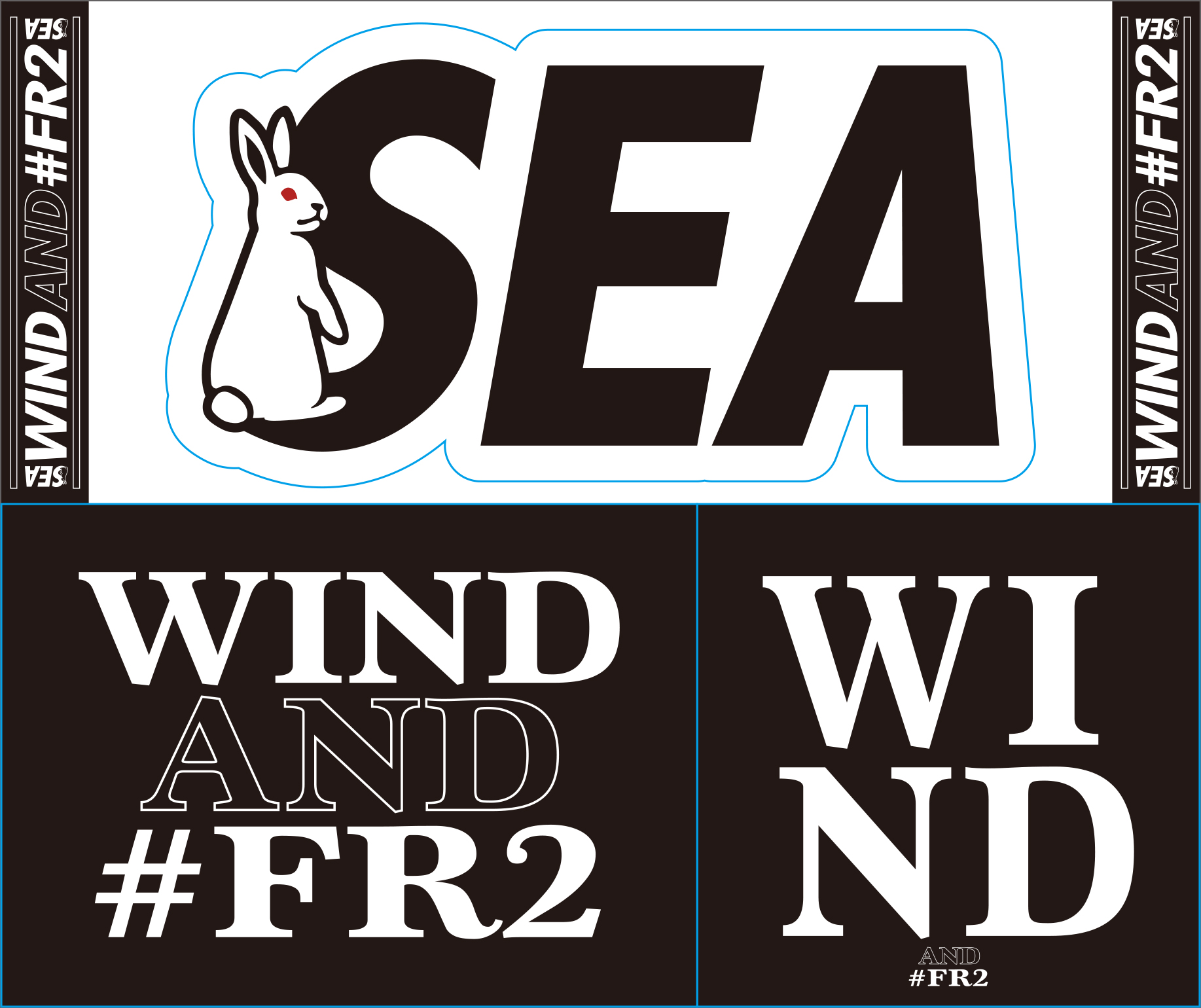 windandsea Monthly Slogan 3pcs BLACK S