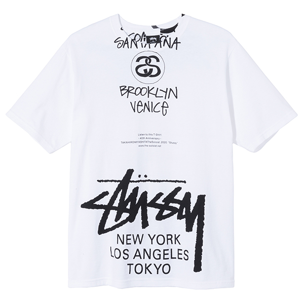 5人のデザイナーが手がけた「Stüssy 40th Anniversary World Tour」T