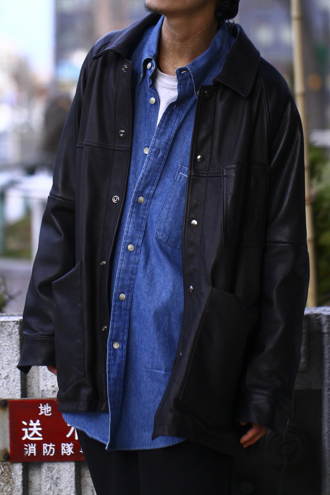 31,200円wagamama別注ccu smart crazy leather shirts