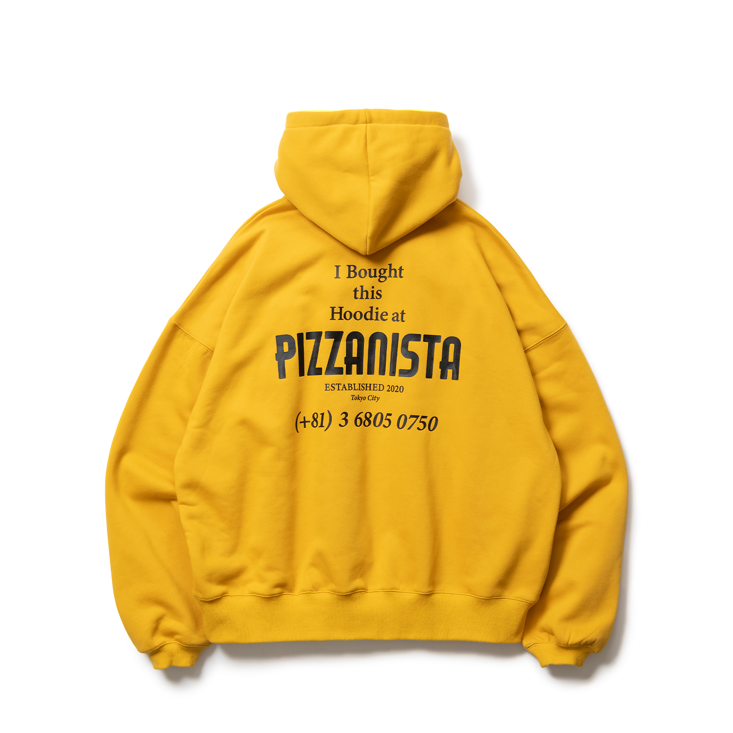 PIZZANISTA I BOUGHT THIS HOODIE 黄 L フーディ