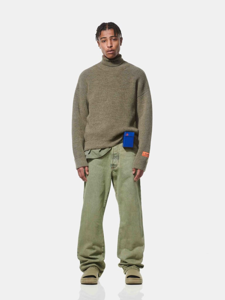 HERON PRESTON ヘロン プレストン MILITARY GREEN (Khaki) パンツ 