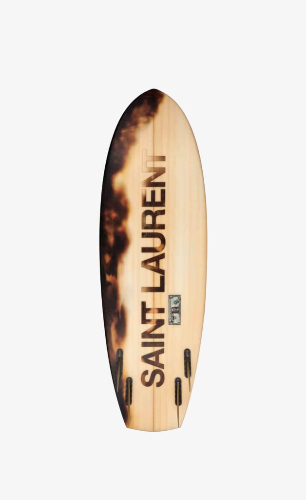 zai saint laurent snowboard in wood and rubber