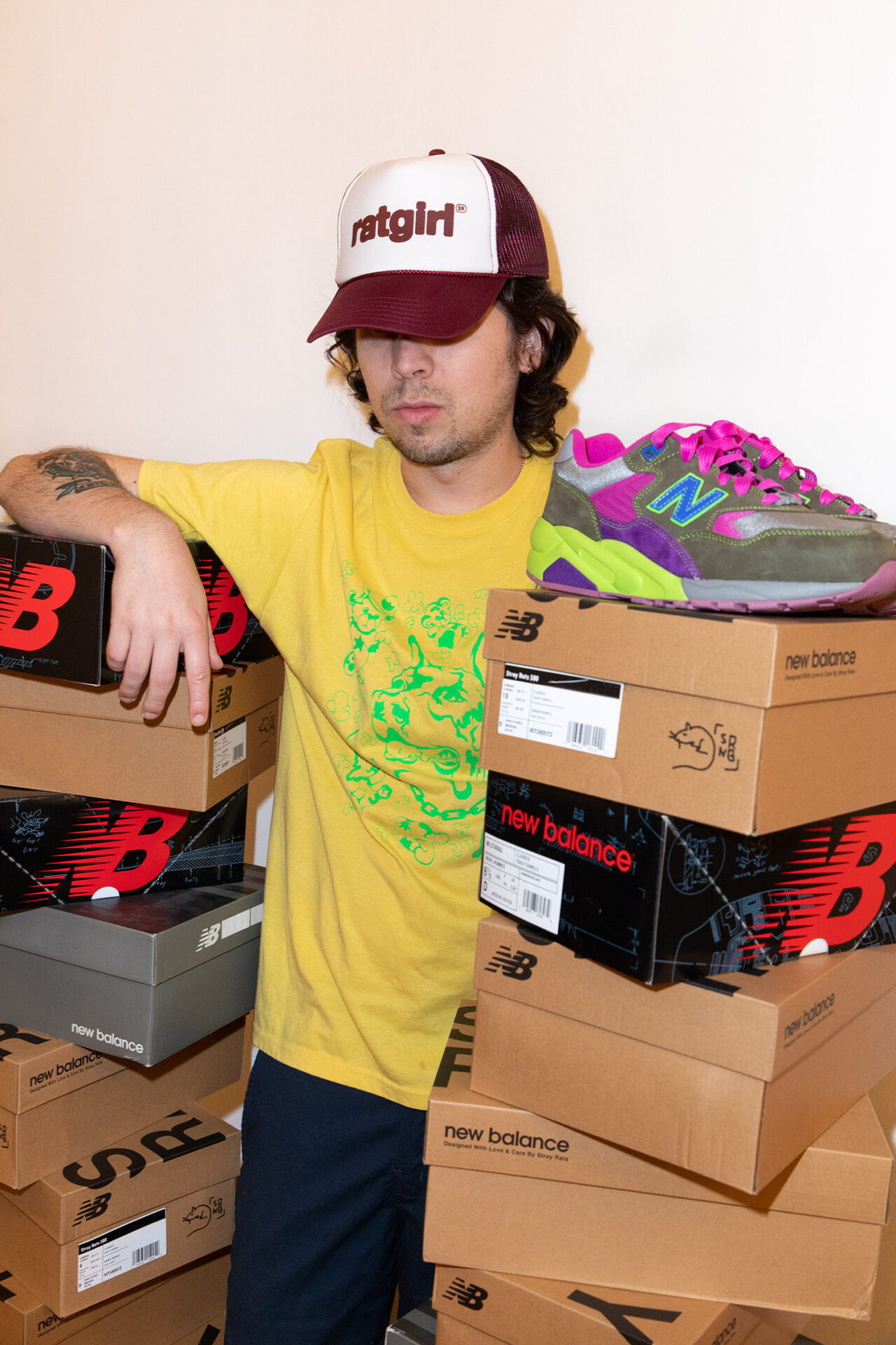 Stray Rats × New Balance、インパクトあるカラーで新作「580