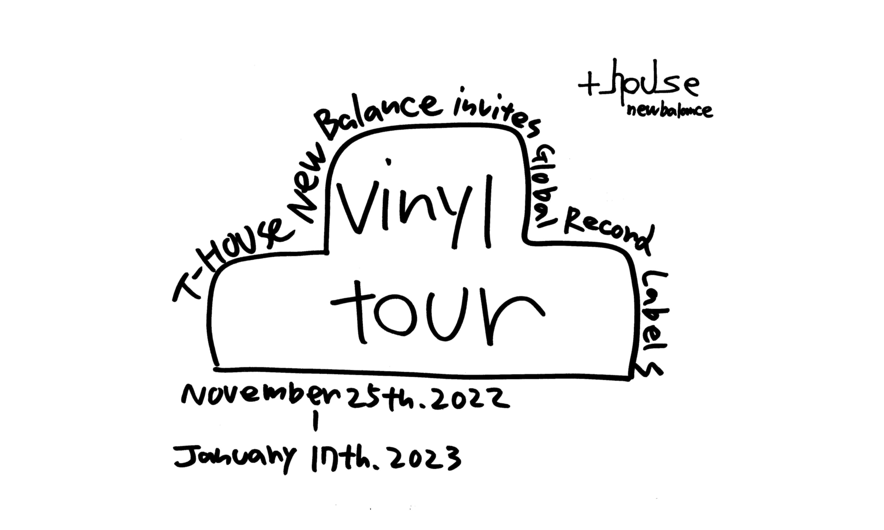T-HOUSE New Balance、世界8カ国のレコードレーベル集うインスタレーション開催