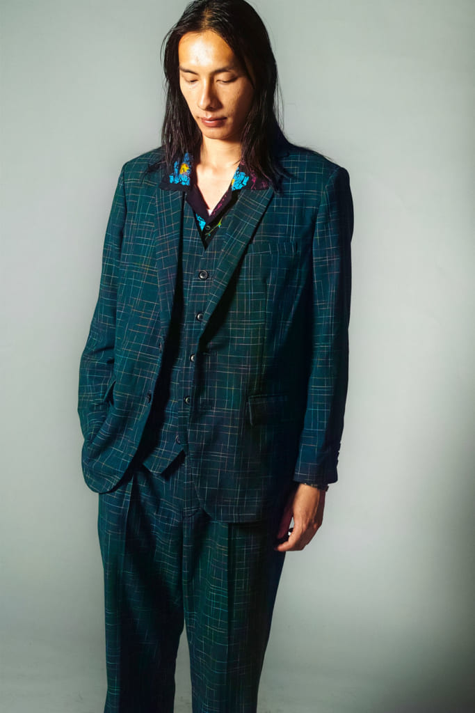 tuitaci KASURI RAINBOW 2TUCK TROUSER