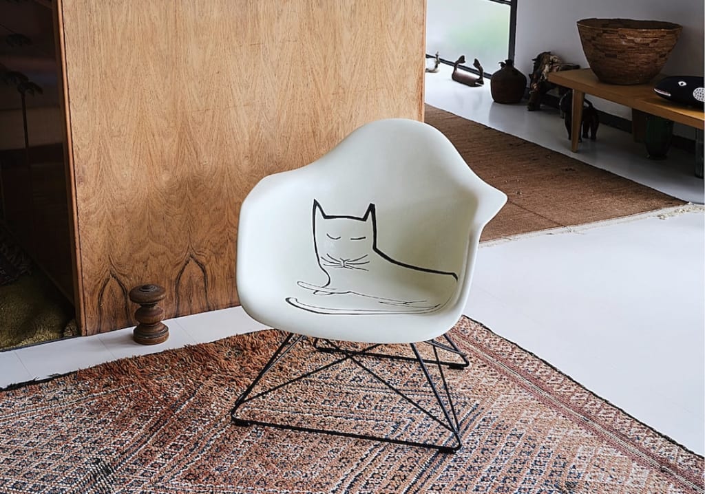 Vitra × Herman Miller × Eames Office、世界500脚限定のネコデザイン