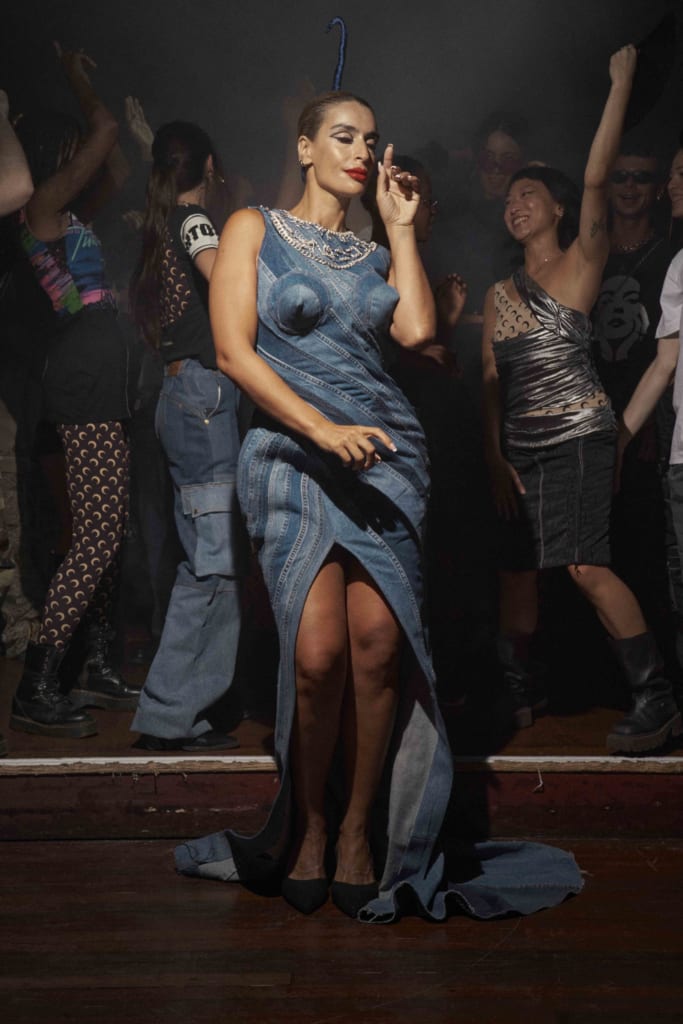 MARINE SERRE マリーンセル国内正規三日月柄ストレッチドレスSPEED