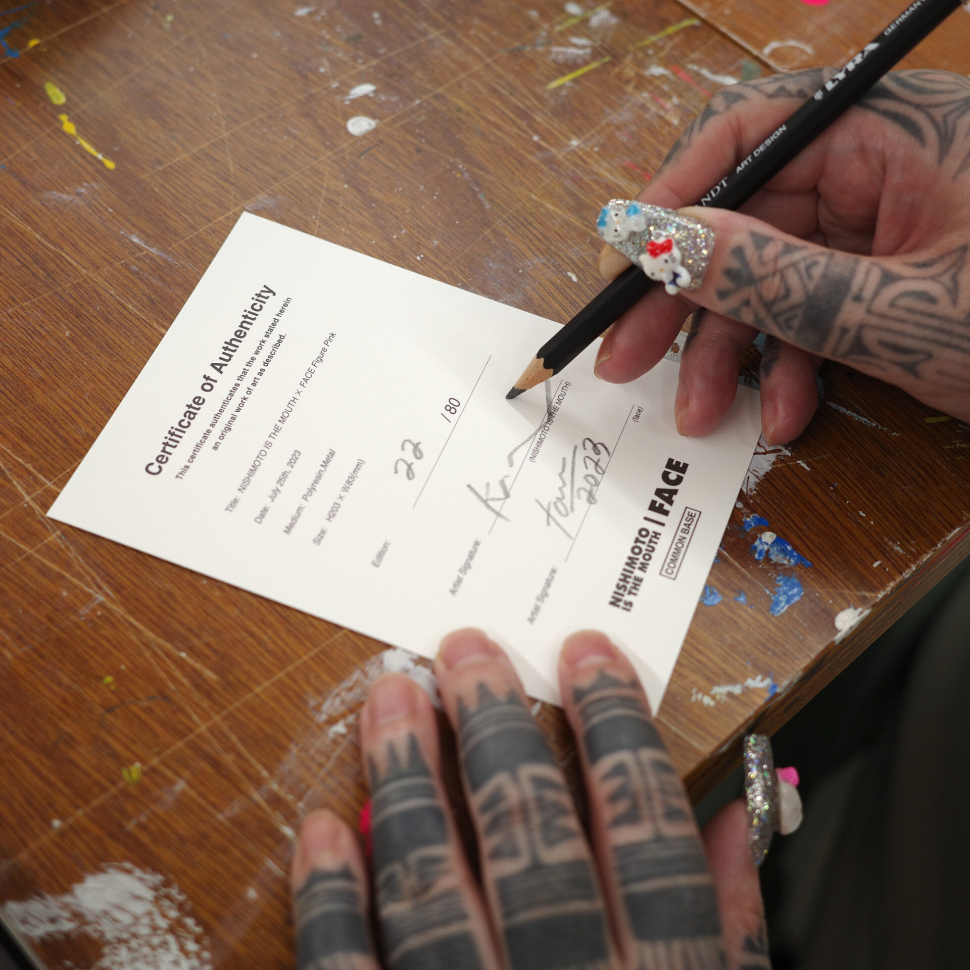 NISHIMOTO IS THE MOUTH、アーティスト・faceとのコラボアート