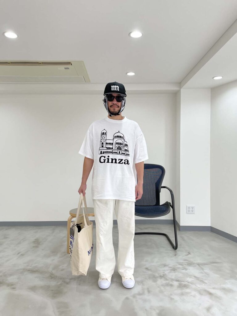 MIN-NANO Address Tee White DSMG ミンナノ XL-