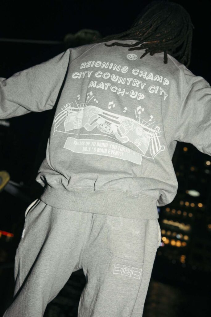 REIGNING CHAMP × CITY COUNTRY CITY、スウェットセットアップ発売