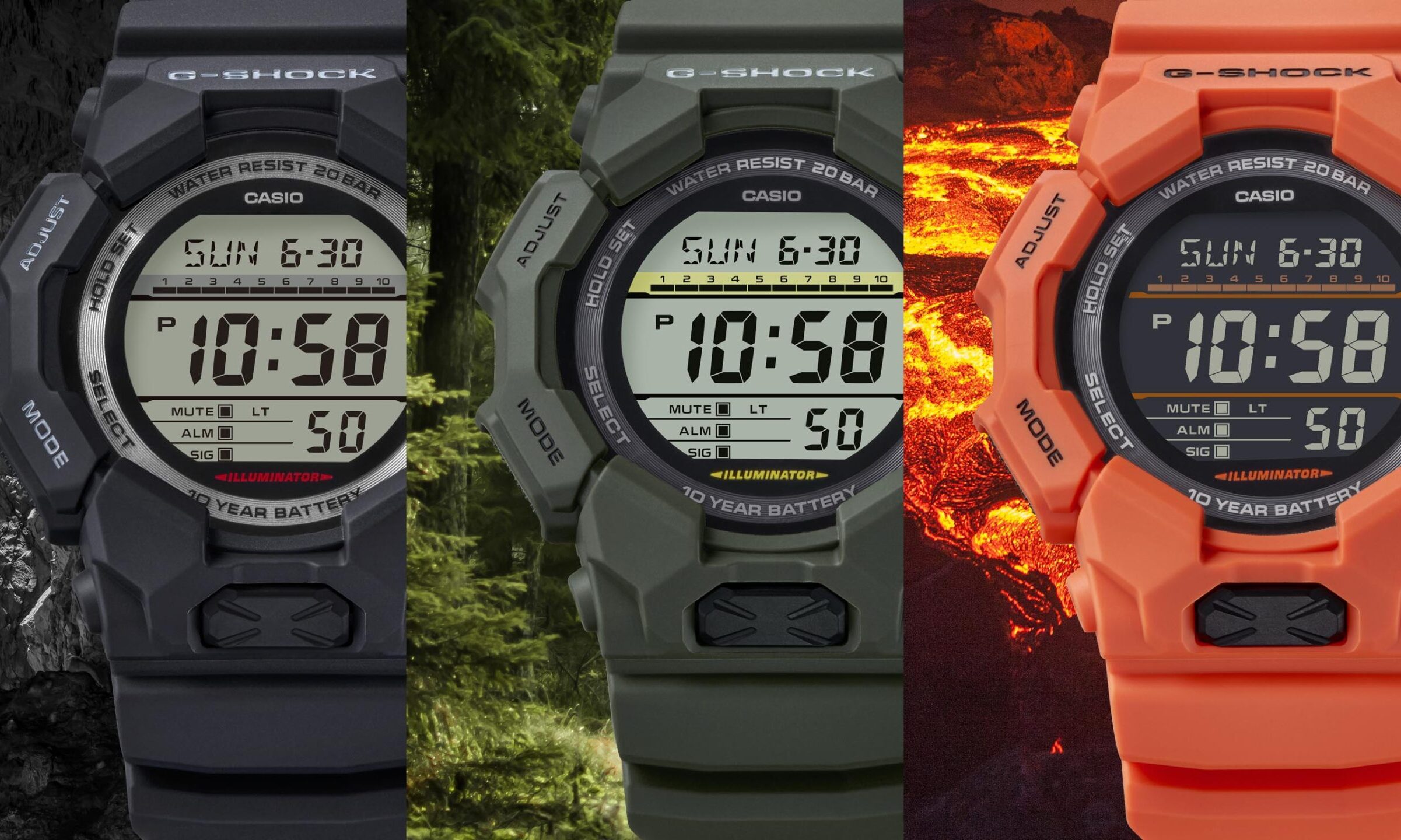 G-SHOCK、10年バッテリーの新作発売。デジタルアナログコンビモデル揃う