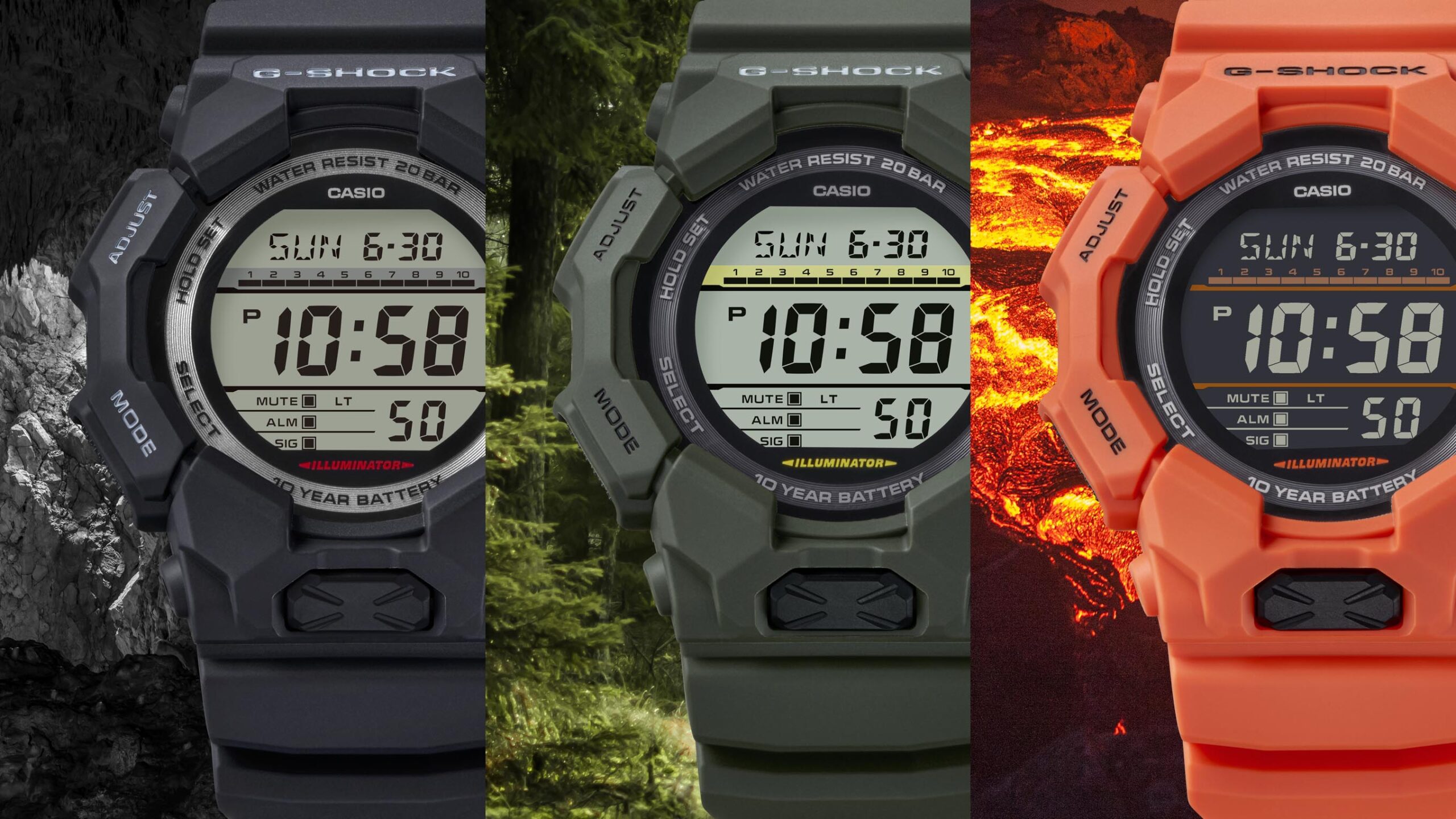 G-SHOCK、10年バッテリーの新作発売。デジタルアナログコンビモデル揃う