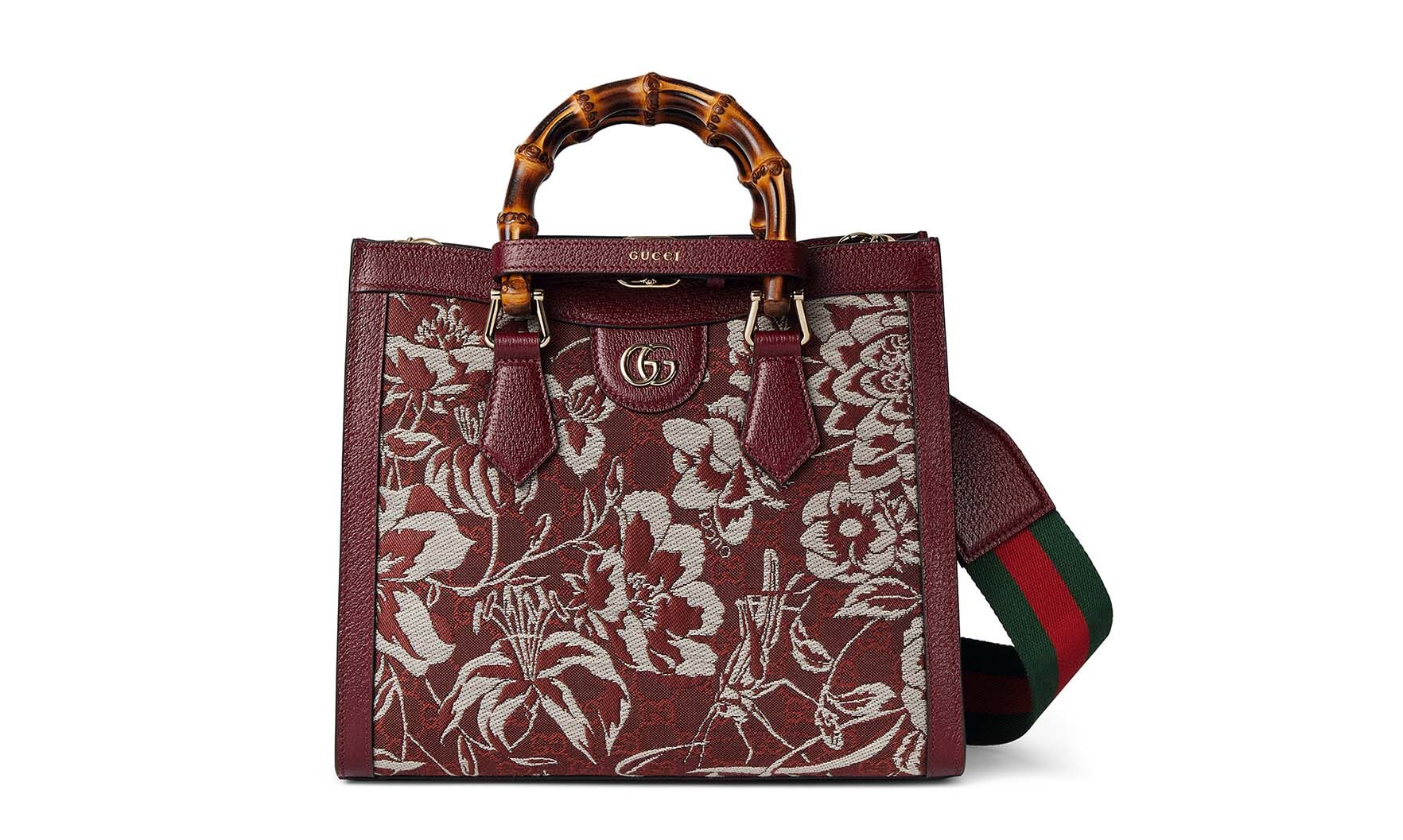 GUCCI、HOSOOとのコラボバッグ第3章発売。西陣の高度な職人技で繊細なプリントを表現