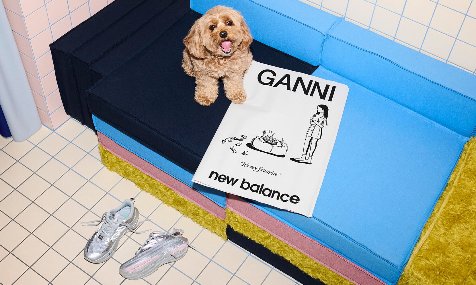 GANNI × New Balance、新作コラボスニーカー。エネルギッシュでダイナミックなカラーパレット