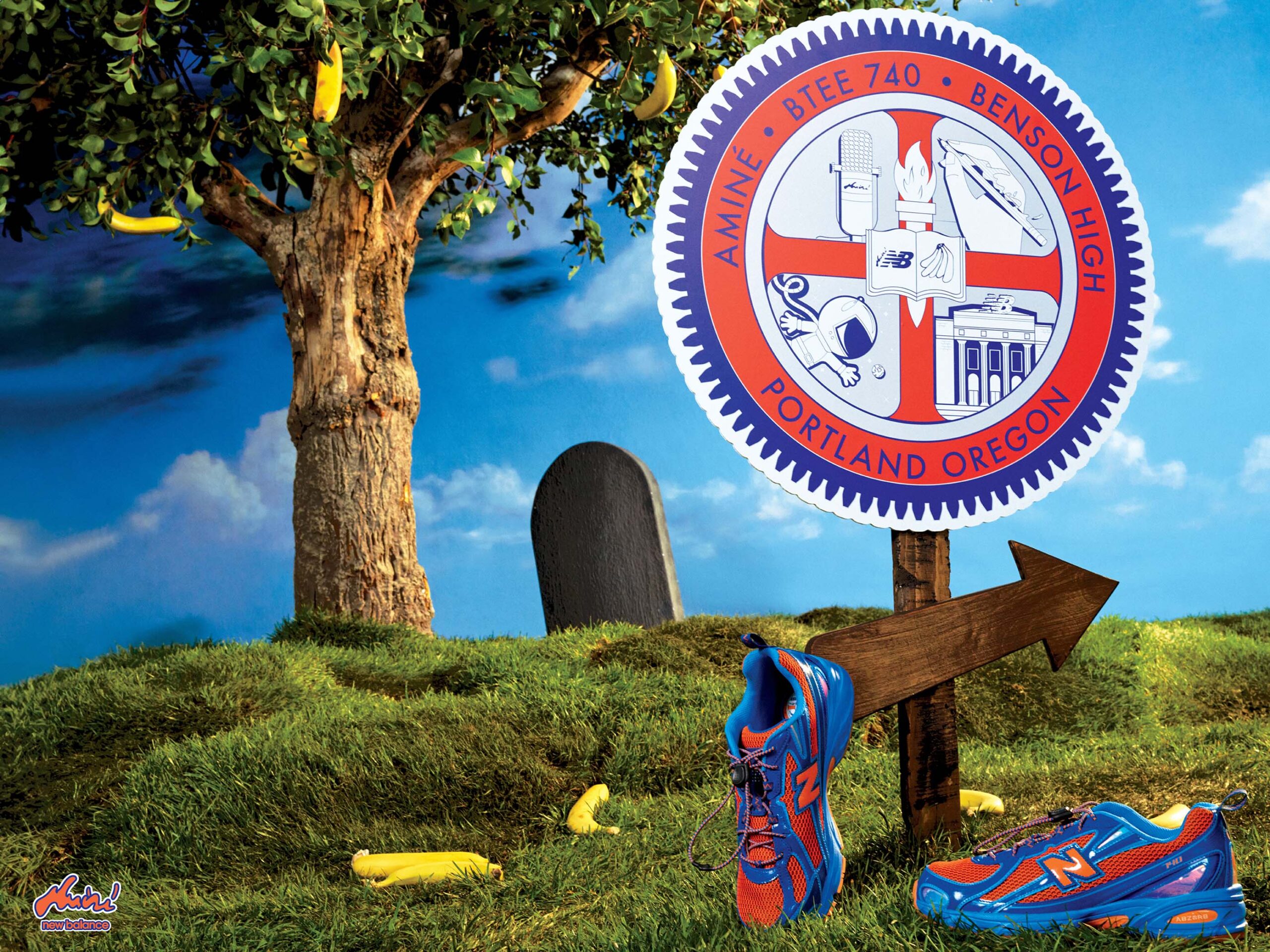 「New Balance 740 “BTEE” BY AMINÉ」発売。アミーネの母校「ベンソン工業高校」のチームカラー採用