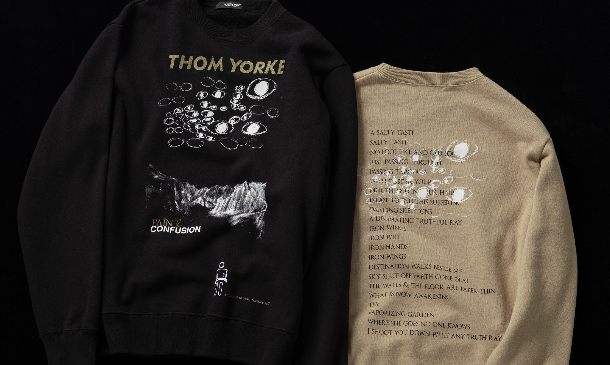 トム・ヨーク × UNDERCOVER、コラボコレクション発売。初のソロツアーを記念した限定Tシャツとスウェットシャツ揃う