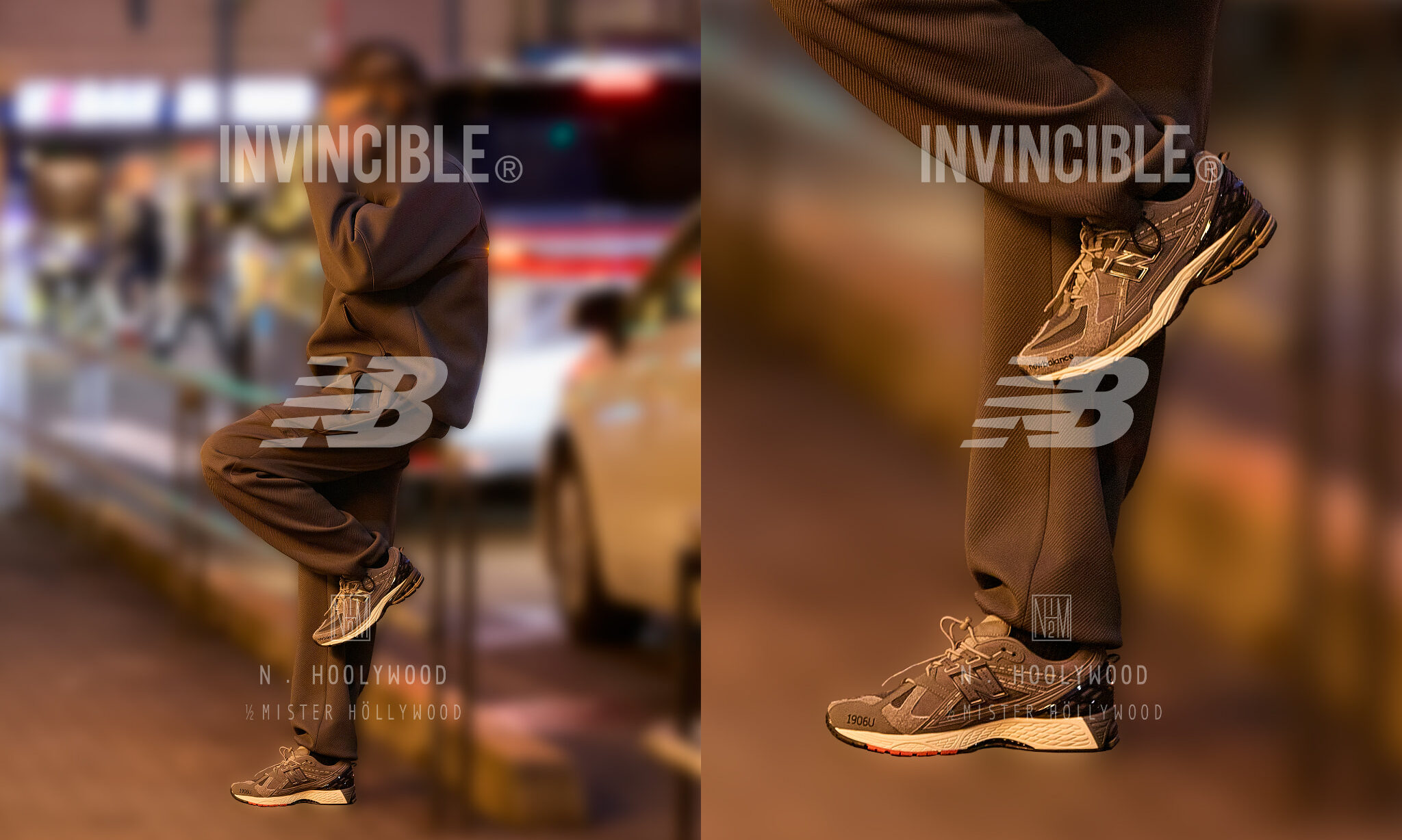 N.HOOLYWOOD TEST PRODUCT EXCHANGE SERVICE × INVINCIBLE®︎ × New Balance、「M1906NIH」の素材使いを踏襲した「1906U」の新色別注