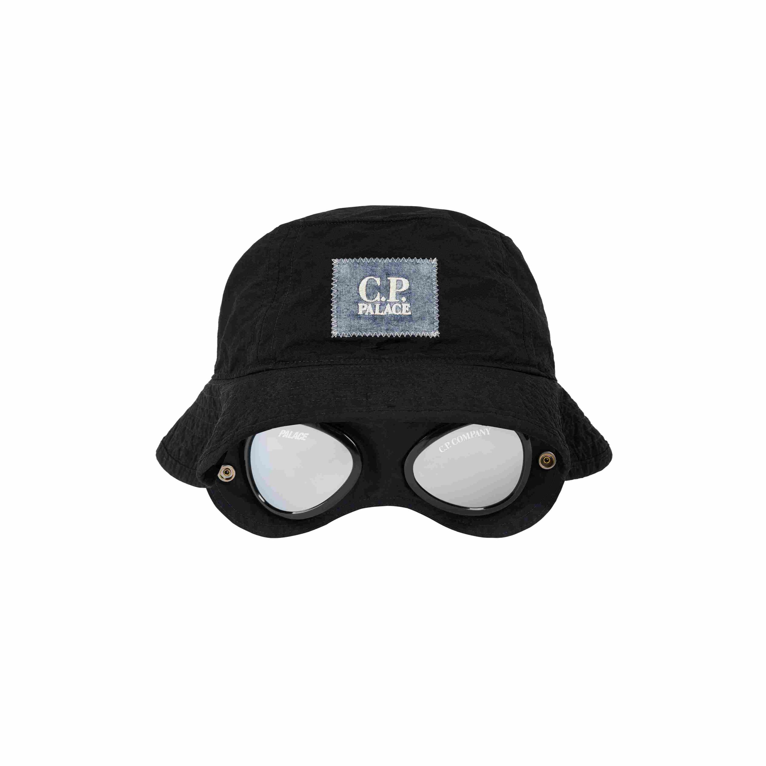 PALACE C.P. COMPANY PLAIN PAPER TOUCH GOGGLE BUCKET HAT NAVY 
