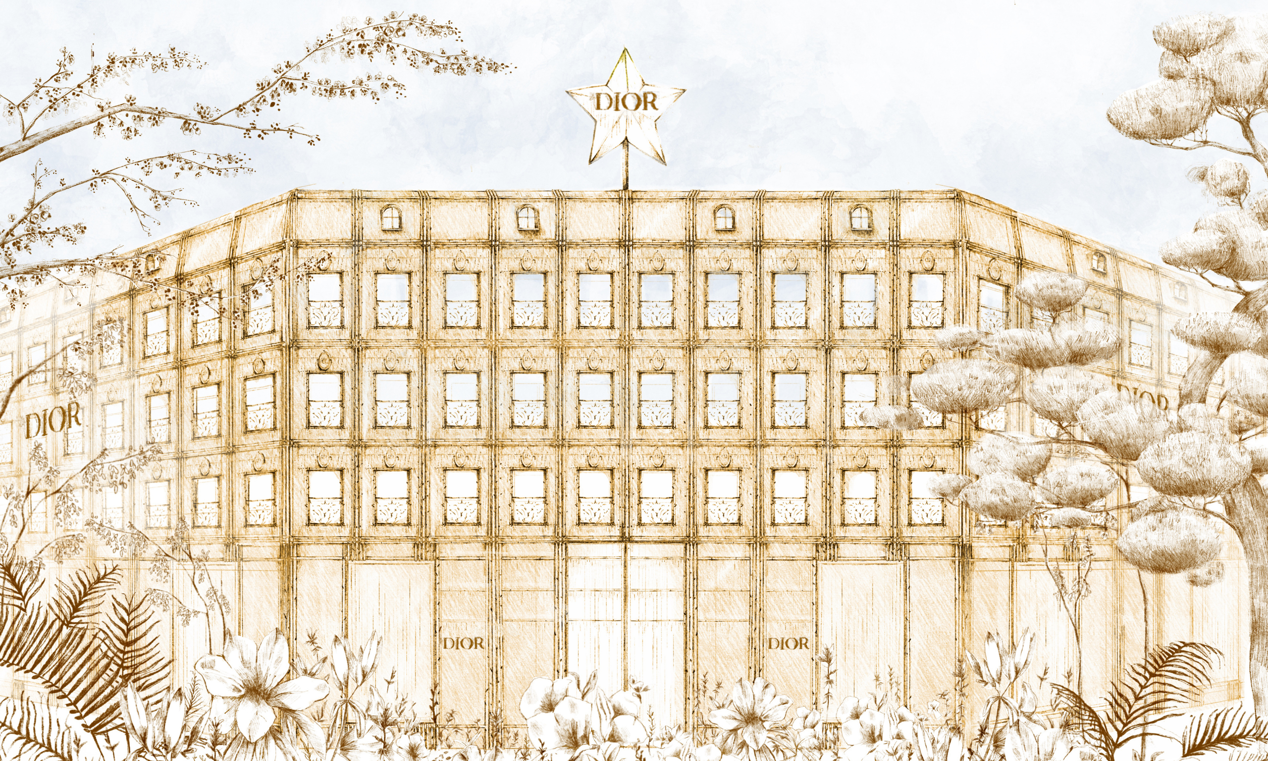 「ディオール バンブー パビリオン」が東京・代官山にオープン。メゾンを代表するクリエイションを展示