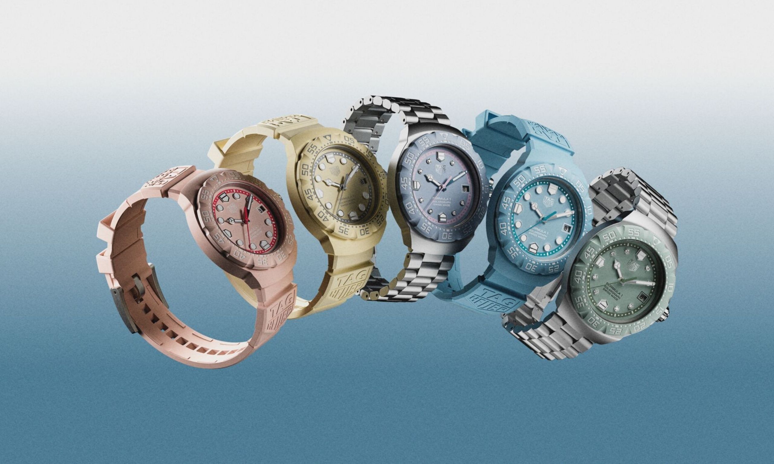 TAG Heuer、「タグ・ホイヤー フォーミュラ1 ソーラーグラフ」新作コレクション発表。パステルトーンで展開